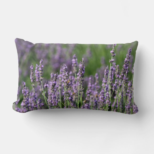 Lavender Garden Lumbar Pillow (Front)