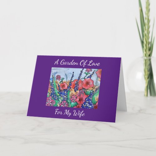 Lavender Garden Of Love Birthday For My Wife Card