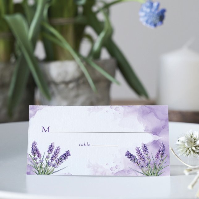 Lavender Garden Wedding Personalized Note Place Card (Creator Uploaded)