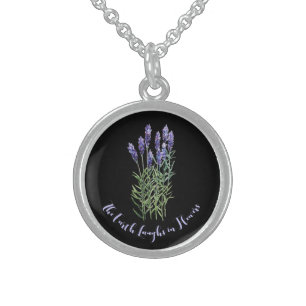 Lavender, gardening  sterling silver necklace