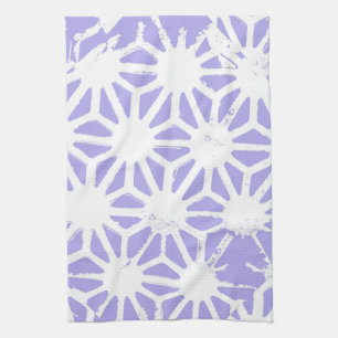 Lavender geometric pattern kitchen towel