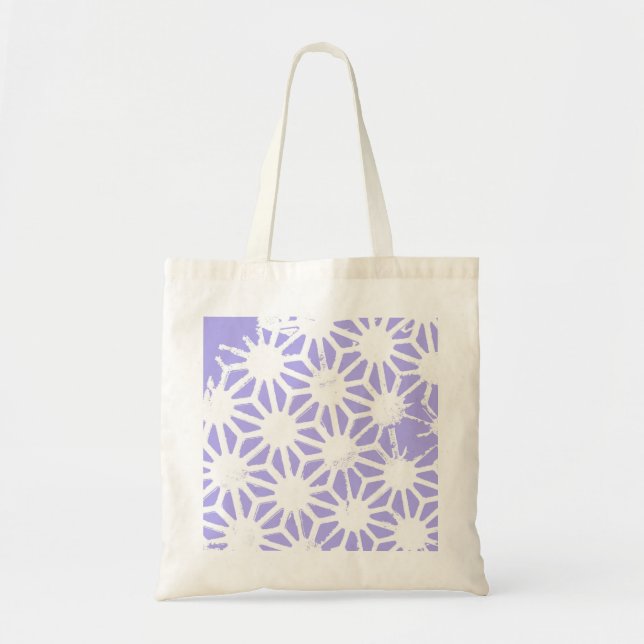 Lavender geometric pattern tote bag (Front)