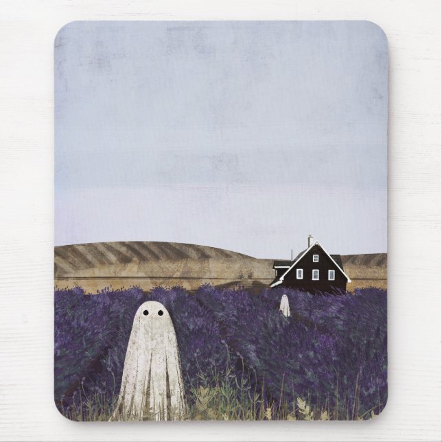 Lavender Ghost Mouse Pad (Front)