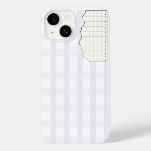 Lavender Gingham Aesthetic Phone Case Iphone 16