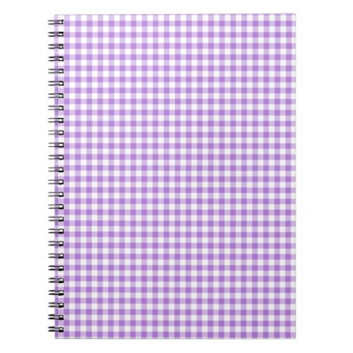 Lavender Gingham Notebook