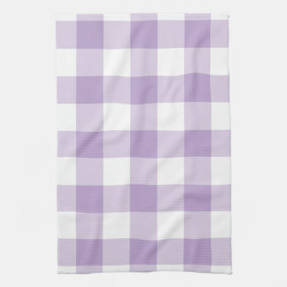 Lavender Gingham Pattern Kitchen Towel