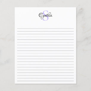 Lavender Girly Chic Monogram Lined Flyer