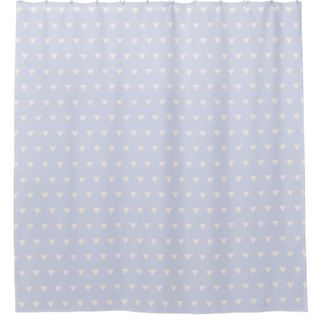 Lavender Girly Modern Geometric Triangles Pattern Shower Curtain (Front)