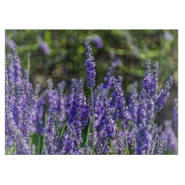 Lavender glass cutting board (Front)