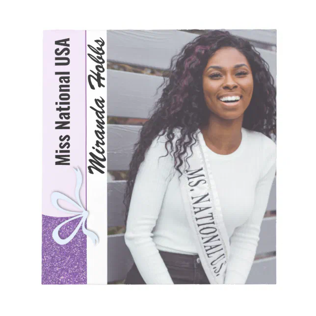 Lavender Glitter - Custom Pageant Autograph Pad SM | Zazzle