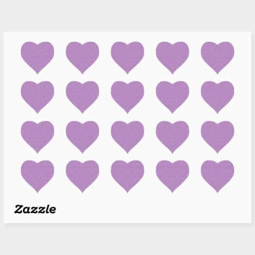 Lavender Glitter Heart Sticker