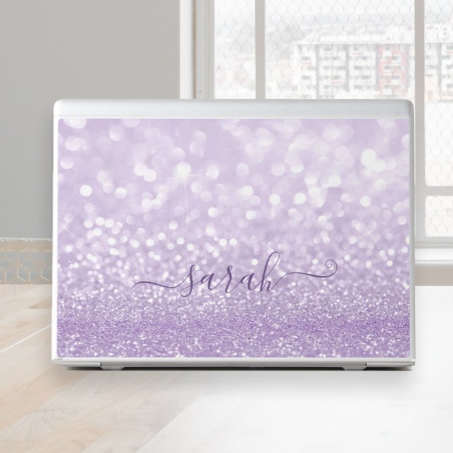 Lavender Glitter Personalized HP Laptop Skin (Creator Uploaded)