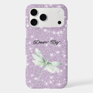 Lavender Glitter Pistachio Mint Dragonfly Dream iPhone 17 Pro Max Case
