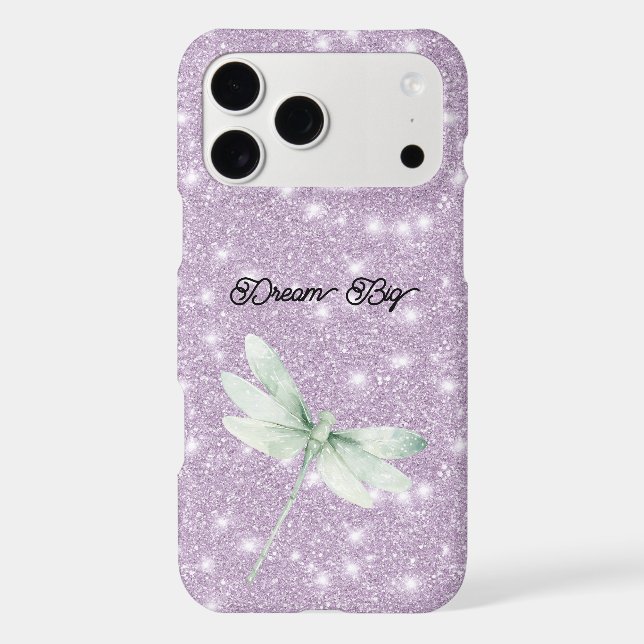 Lavender Glitter Pistachio Mint Dragonfly Dream Case-Mate iPhone Case (Back)