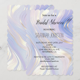 Lavender Gold Glam Bridal Shower Invitation