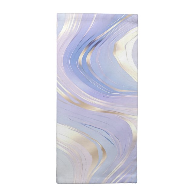 Lavender Gold Glam  Cloth Napkin (Half Fold)