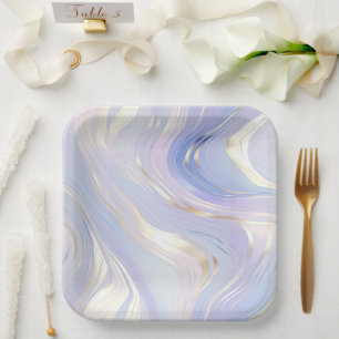 Lavender Gold Glam Wedding  Paper Plates