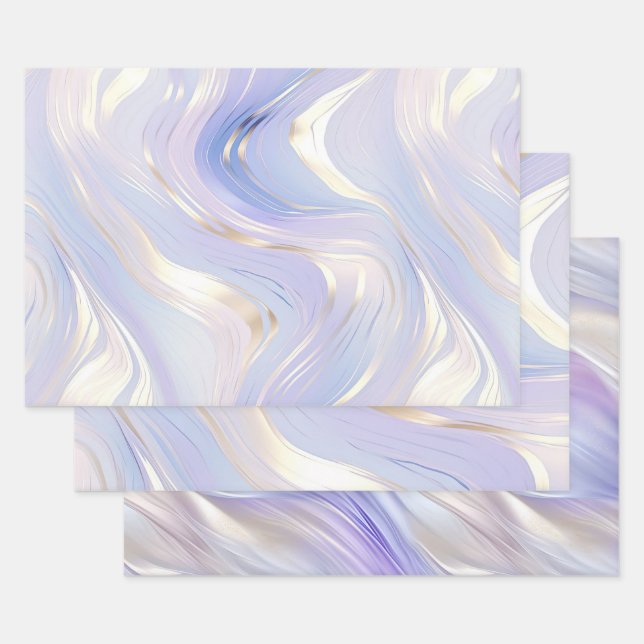 Lavender Gold Glam Wedding  Wrapping Paper Sheets (Set)