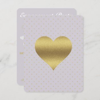 Lavender Gold Heart Polka Dot Bridal Shower Party Invitation by Ohhhhilovethat at Zazzle