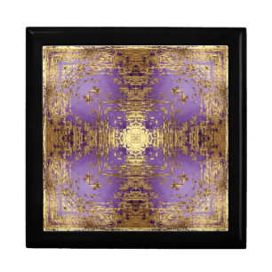 Lavender Gold Metallic Kaleidoscope Gift Box