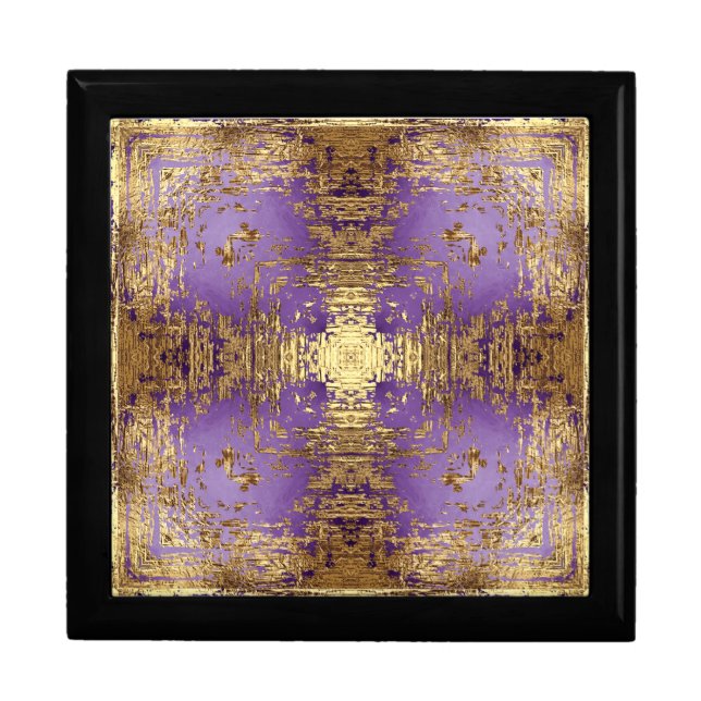 Lavender Gold Metallic Kaleidoscope Gift Box (Front)