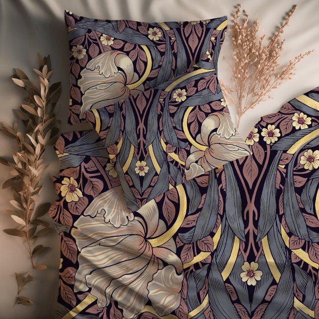 Lavender Gold Pimpernel Vintage William Morris Duvet Cover (Creator Uploaded)