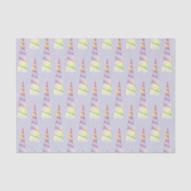 Lavender Gold Pink Purple Lime Unicorn Birthday  Tissue Paper (Front)
