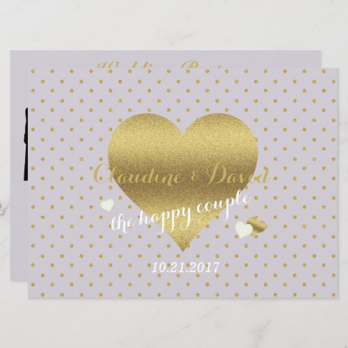 Lavender  Gold Polka Dot Wedding Ceremony Program