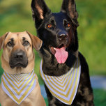 Lavender gold striped dog wedding pet bandana collar<br><div class="desc">Pet bandana with geometrical lavender and gold striped pattern. 
Change background color according to your taste.</div>