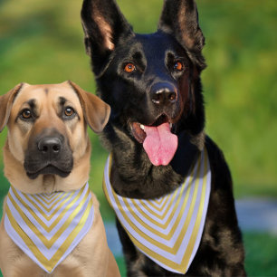 Lavender gold striped dog wedding pet bandana collar