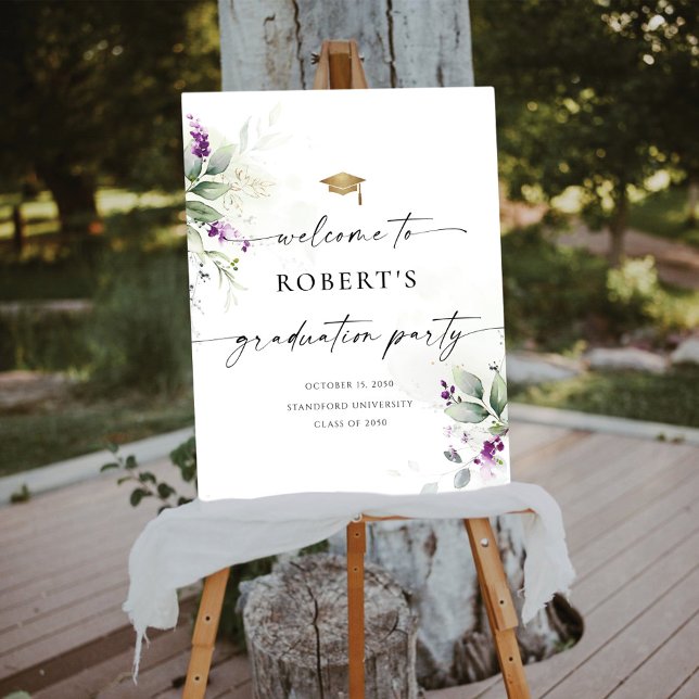 Lavender Graduation Party Foam Boards (Creator Uploaded)