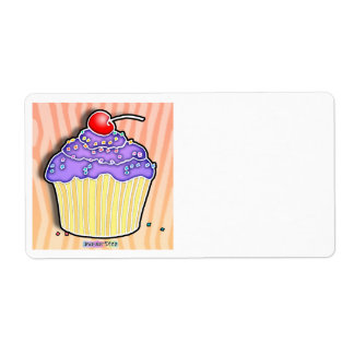 Lavender Grape Frosted CUPCAKE AVERY LABEL