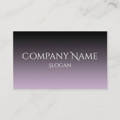 Lavender Gray and Black Ombre Business Card
