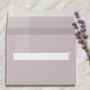Lavender Gray Neutral Minimalist Wedding Envelope