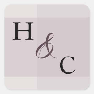 Lavender Gray Neutral Minimalist Wedding Sticker