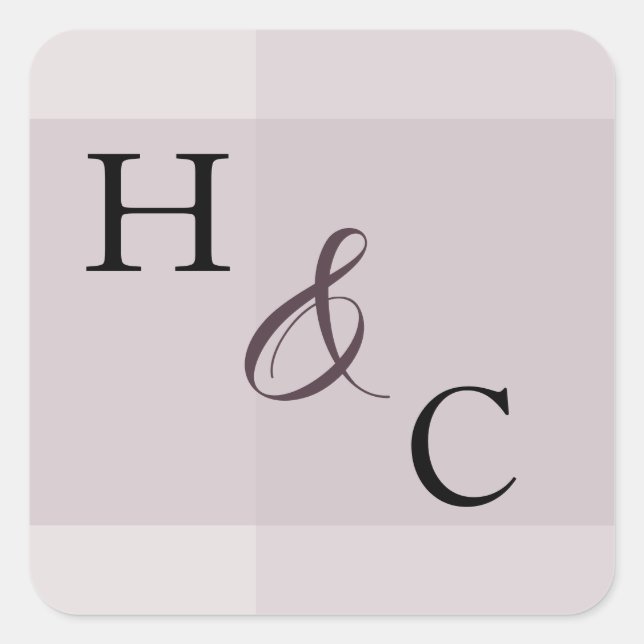 Lavender Gray Neutral Minimalist Wedding Sticker (Front)