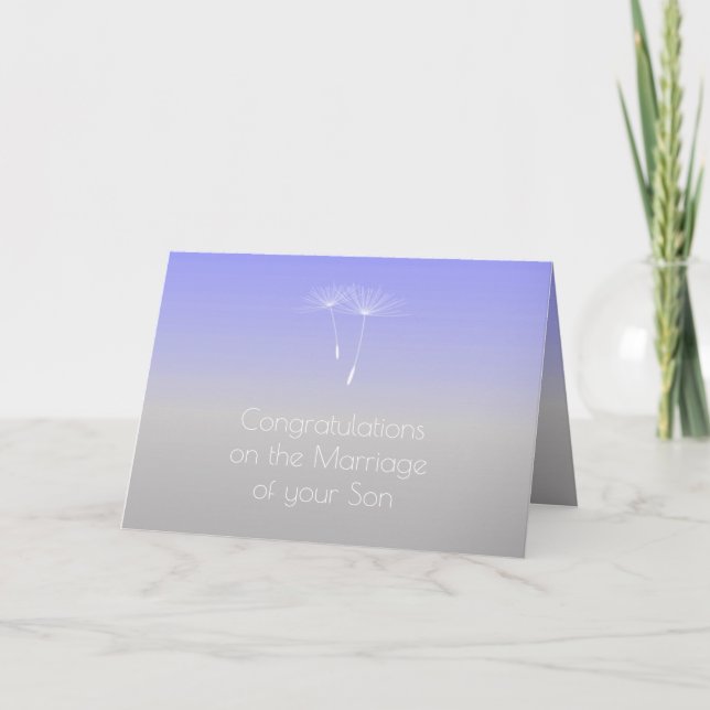 Lavender Gray Parents of Bride Congratulations Card (Front)