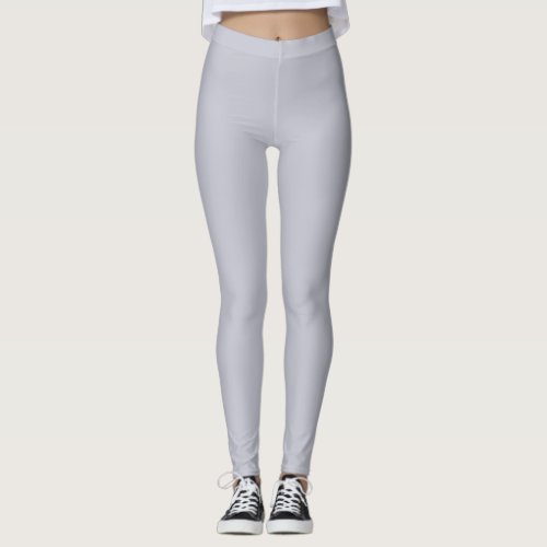 Lavender Gray Solid Color Leggings