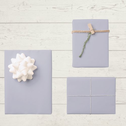 Lavender Gray Solid Color Wrapping Paper Sheets