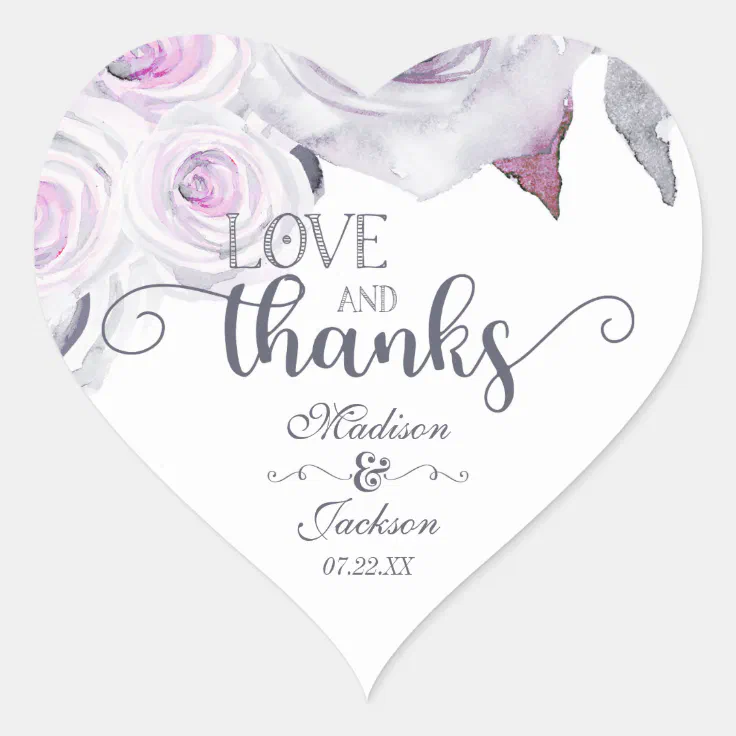 Kraft Thank You/Thanks Stationery Wedding/Invite/Favour/Heart/Sweet Sticker 