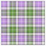 Lavender, Green, and White Plaid Fabric