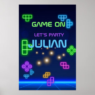 Lavender, green blue, & purple gamer 24” x 36” pos poster