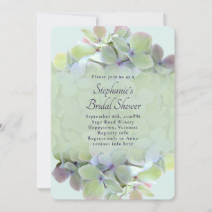 Lavender Green Floral Bridal Shower Invitation