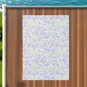 Lavender Green Floral  Outdoor Rug