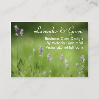Lavender & Green Floral Photography Business Card by time2see at Zazzle