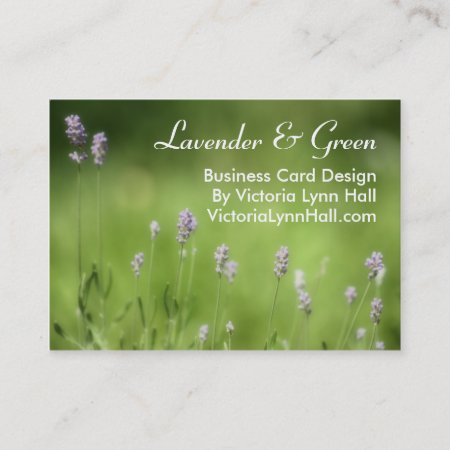 Lavender & Green Floral Photography Business Card