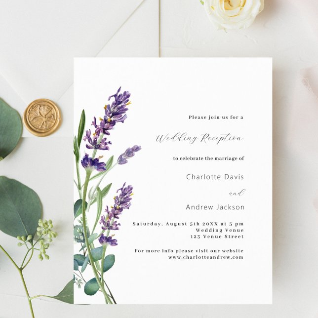 Lavender greenery purple budget wedding reception (Creator Uploaded)