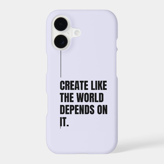 Lavender Grey & Black Typography Artists Powerful  Case-Mate iPhone Case (Back)