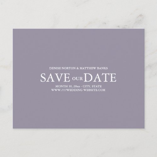 LAVENDER GREY COLLECTION ANNOUNCEMENT POSTCARD