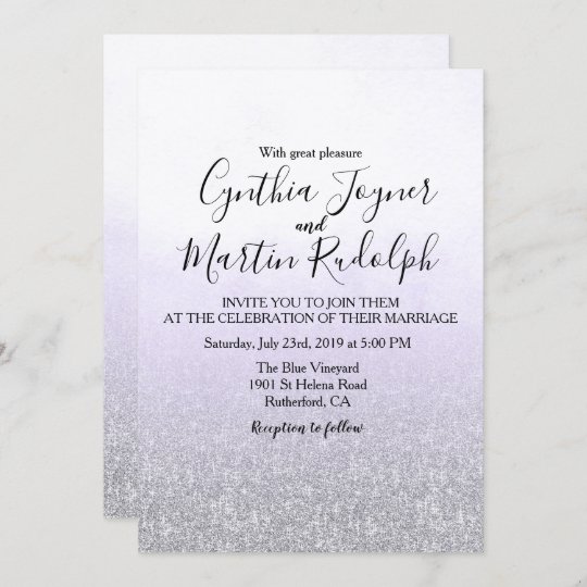 Lavender Grey Watercolor Wedding Invitation | Zazzle.com